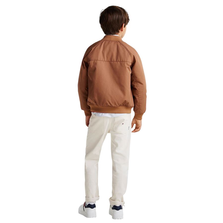 Giubbetto da bambino Bomber in twill con logo Tommy Hilfiger | THKB0KB09363GWA